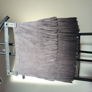 Super soft fringe skirt